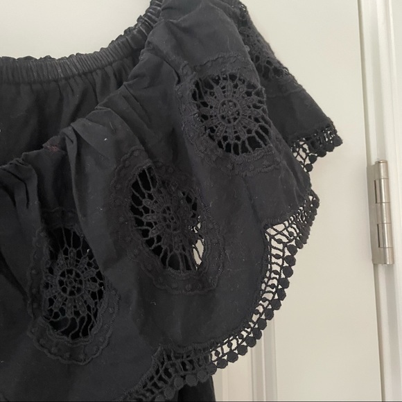 LOFT Scalloped Lace Off Shoulder Top XS - Picture 4 of 6